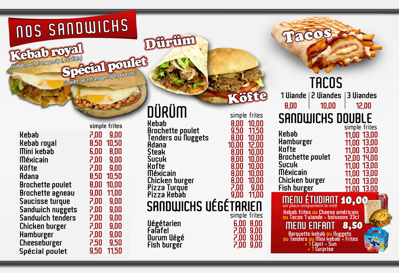 Menu Kebab Taksim - Page 1